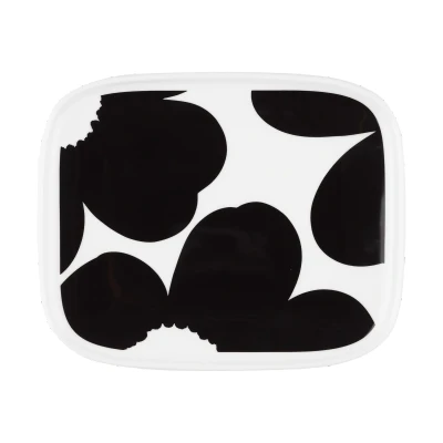 Afbeelding van Marimekko Oiva Iso Unikko bord / schaal 15x12cm zwart