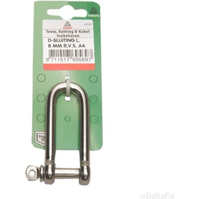Afbeelding van Deltafix d sluiting lang model r.v.s. a4 8 mm 1 st.