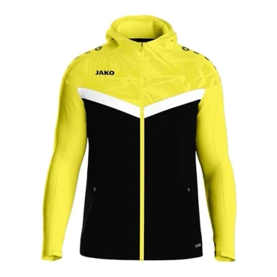 Afbeelding van Jako Iconic Jas Met Kap Heren Zwart / Zachtgeel Maat: XL