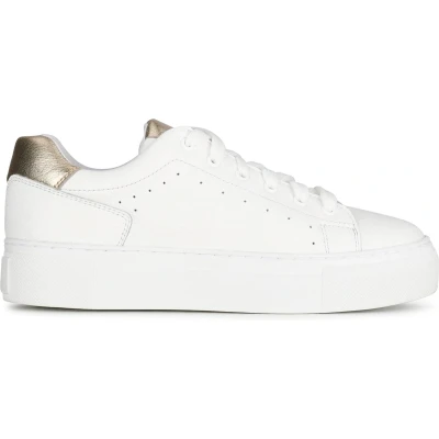 Afbeelding van PS Poelman Titular leren sneakers wit/goud