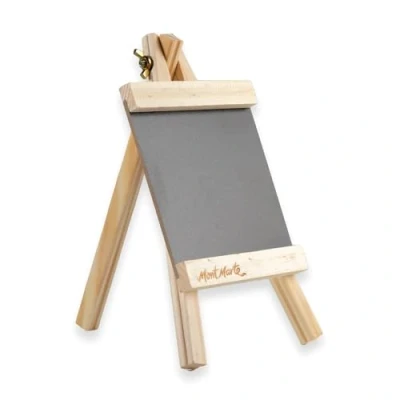 Afbeelding van Mont Marte Leistenen bord om te beschrijven, compact krijtbord op ezel van grenenhout, met standaard, 25,5 x 23,5 15 cm