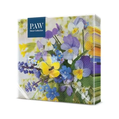 Afbeelding van PAW Papieren Servetten 3 laags (33 x 33 cm) 20 Stuks Perfect voor Pasen, Feesten, Lente en Vieringen Tafeldecoratie Paasfeest Kleurrijke Dag