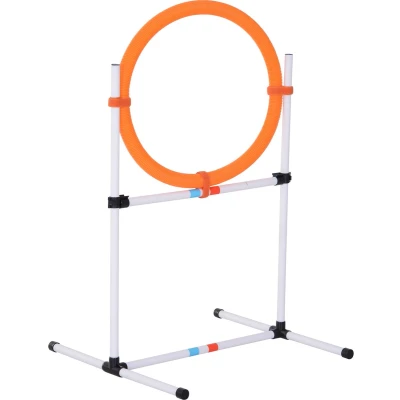 Afbeelding van PawHut Hondentrainingsset springring voor huisdieren behendigheidstraining met PE draagtas D07 019