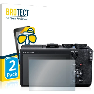 Afbeelding van BROTECT (2 Stuks) Antireflecterende Beschermfolie voor Canon EOS M6 Mark II Anti Glare Screen Protector, Mat, Ontspiegelend