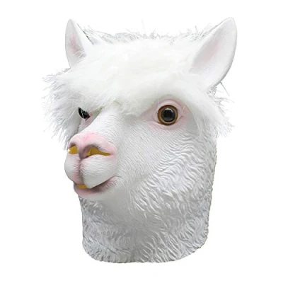Afbeelding van HAORONG Nieuwigheid Latex Hoofd Masker Kostuum Party Dier Alpaca Story