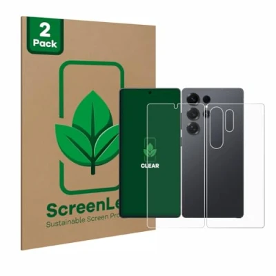 Afbeelding van ScreenLeaf Screenprotector voor Samsung Galaxy S25 Ultra (Voor+Achter) Duurzame schermbescherming Folie Beschermfolie transparant (2 Stuks)