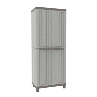Afbeelding van Terry C Wood 3680 hoge kast van kunststof, bezemkast, grijs/taupé, 68 x 39 170 cm