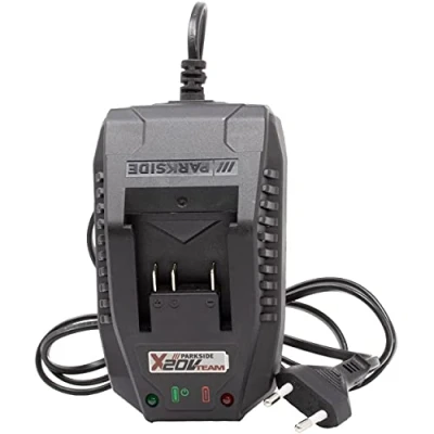Afbeelding van Grizzly Tools Parkside vervangende oplader snellader PLG 20 A1 met led laadindicator uit de volt serie voor accu heggenschaar PHSA Li LIDL IAN 351757