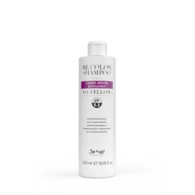 Afbeelding van Be Hair Color Shampoo Caviar, Keratin &amp; Collagen No Yellow 500ml