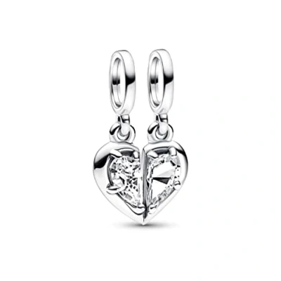 Afbeelding van Pandora 792643C01 Hangbedel Mother Daughter splittable zilver zirconia