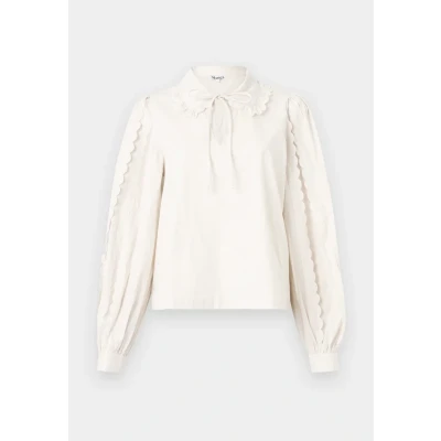 Afbeelding van Object Objhope IRA V NECK Blouse, Dames, Maat: 36, White sand