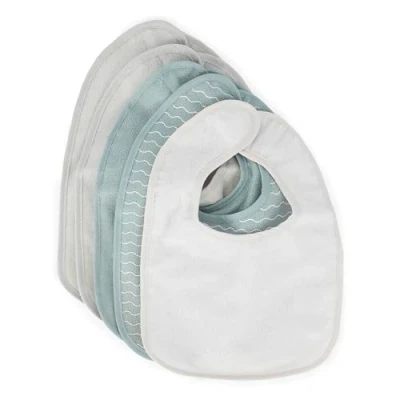 Afbeelding van Bieco Babyslabbetjes per 5 stuks baby slabbetjes waterdicht slabbetje halsdoek spuugdoek schetsschort kinderen voor jongens en meisjes