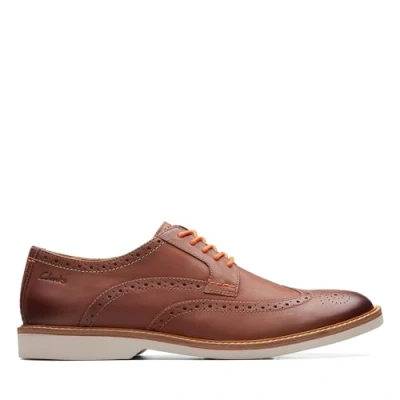 Afbeelding van Clarks Atticus Limit Sportieve veterschoenen, Heren, Maat: 39.5, Dark tan Leer