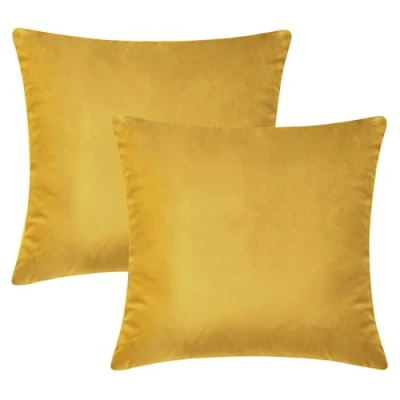 Afbeelding van Hafaa Grijze Kussenhoezen 45 x cm Pletterde Fluwelen Vierkante Kussensloop Set Van 2 Decoratieve Luxe Sofa, Voor Slaapkamer, Met Onzichtbare Ritssluiting 18 inch