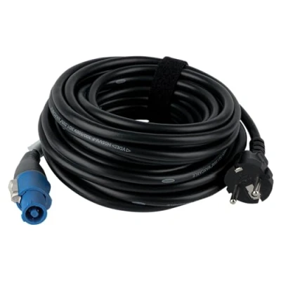 Afbeelding van Showtec VoedingsKabel Pro Powercon connector naar Schuko 6 m, 3x 1,5 mm2