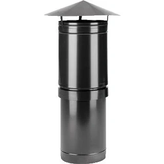 Afbeelding van Burgerhout vent.dakdoorvoer+kap GLV Ø 400 x 1190 mm zwart