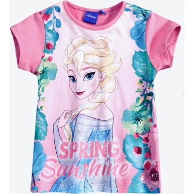 Afbeelding van Disney Frozen T shirt Spring Sunshine roze maat 116 (6 jaar)
