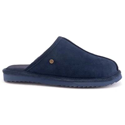 Afbeelding van Pantoffel Warmbat Men Barron Suede Dk Navy Schoenmaat 42