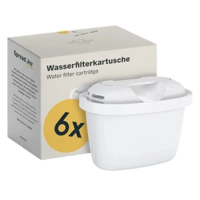 Afbeelding van SILBERTHAL Waterfilterpatronen, vermindert kalk, chloor en verontreinigingen, filterpatronen, compatibel met Brita Maxtra Silverthal filterkannen, verpakking van 6