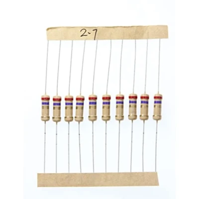 Afbeelding van HUABAN 100 Stuks 1 Watts 1W 2R7 2.7 Ohm 5% Carbon Film Weerstand