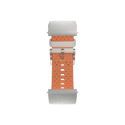 Afbeelding van Polar Siliconen Horlogeband 22mm Grijs/Oranje