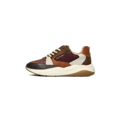 Afbeelding van Fred De La Bretoniere Flame Gaia Combi Sneakers Leer Dames Rood Maat 37