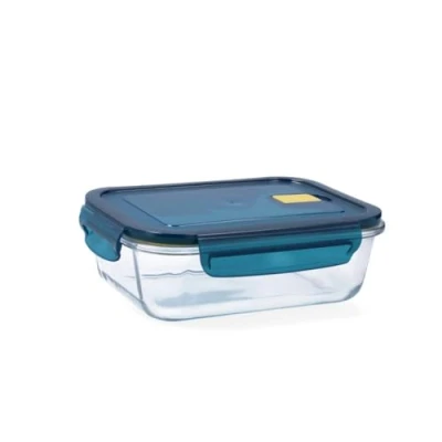 Afbeelding van Quid Astral Rechthoekige container, luchtdicht, glas, 21 x 16 7 cm, 104 ml, blauw