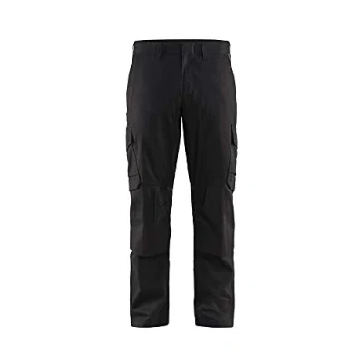 Afbeelding van Blaklader Industrie werkbroek stretch met kniezakken 1448 1832 Zwart/Donkergrijs C150