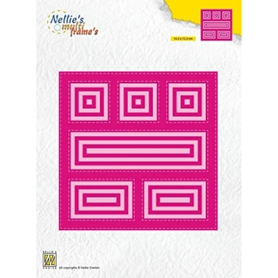 Afbeelding van Nellies Choice Multi Frame die Block in vierkant MFD126 123x123mm (03 19)