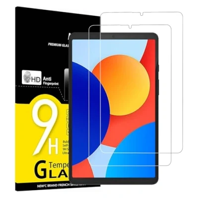 Afbeelding van NEW&#039;C 2 Stuks, Screen Protector voor Xiaomi Redmi Pad SE 8.7 inch 2024 Gehard Glass Schermbeschermer Luchtbelvrij Ultrabestendig (0,33 mm HD Ultra transparant) 9H hardheid glas