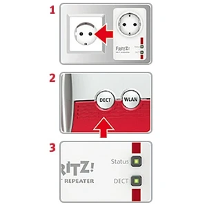 Afbeelding van AVM FRITZ!DECT repeater 100 International DECT Geïntegreerde contactdoos