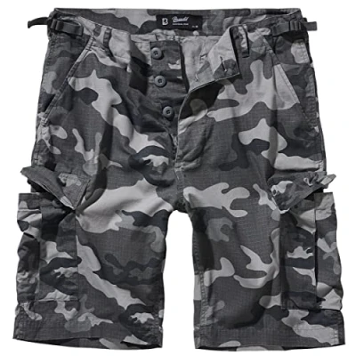 Afbeelding van Brandit BDU Ripstop Shorts, vele kleuren, maat S tot 7XL, grijs camouflage, 5XL