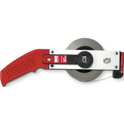Afbeelding van BMI Meetband met frame lengte 50 m bandbreedte 13 mm B EG II aluminium wit stalen rolbandmaat 1 stuk 301024050BF