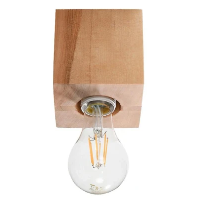 Afbeelding van Sollux Plafondlamp Ariz hout