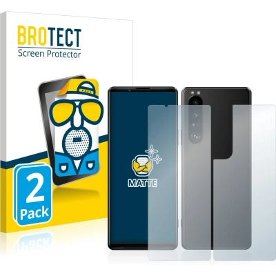 Afbeelding van BROTECT (2 Stuks) Antireflecterende Beschermfolie voor Sony Xperia 1 III (Voor+Achter) Anti Glare Screen Protector, Mat, Ontspiegelend