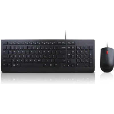 Afbeelding van Lenovo 4X30L79922 Set met toetsenbord en muis Kabelgebonden Spatwaterdicht QWERTY, US Engels, Windows Zwart