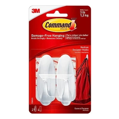 Afbeelding van Command Strips 17081 Medium Designer Haken Met Adhesive