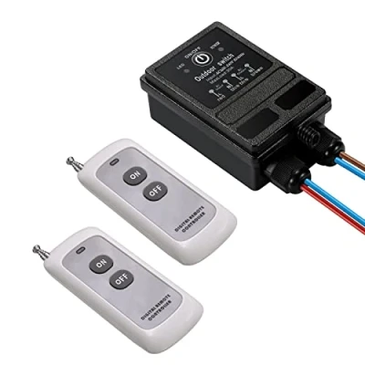 Afbeelding van ZHOFONET afstandsbediening schakelaar 230 V, 984 ft lange afstanden, AC 220 V/230 V/240 V IP65 waterdicht 40 A draadloos relais met voor elektrische apparaten, lampen,
