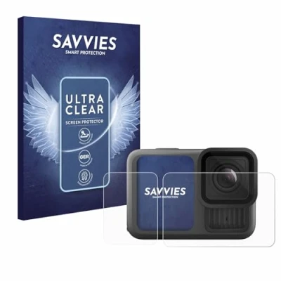 Afbeelding van Savvies Screenprotector voor GoPro Hero 13 Black Creator Edition Folie Beschermfolie transparant (18 Stuks)