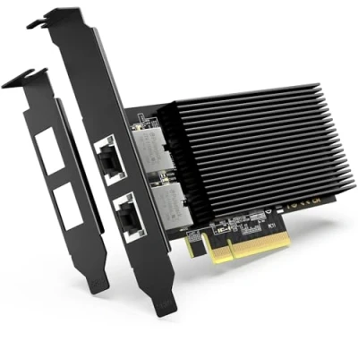 Afbeelding van 10G PCI E Netwerkkaart met 10Gbps Dual RJ45 Poorten, Intel X540 T2 Conrtoller, VIMIN 10Gb Ethernet Adapterkaart Compatibel Express X8, X16, Ondersteuning Windows/Windows Server/Linux/VMware