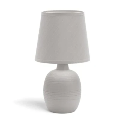 Afbeelding van Aigostar Tafellamp 130200PTT Keramiek Lamp met witte kap H31 cm