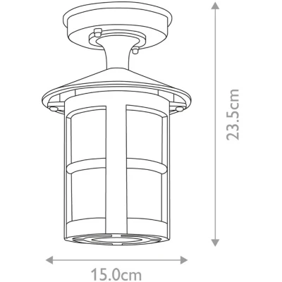 Afbeelding van Elstead Buitenplafondlamp Hereford