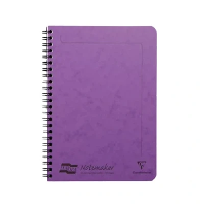 Afbeelding van Clairefontaine 4854Z Een spiraalschrift Europa Notemakers in lilac A5 14,8x21 cm 120 uitneembare pagina&#039;s met lijnen Wit papier van 90 g Glanzende cover