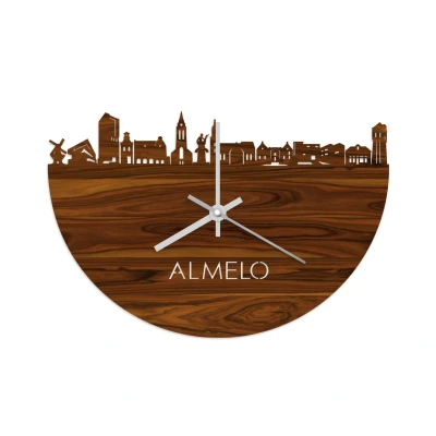 Afbeelding van Skyline Klok Almelo Palissander