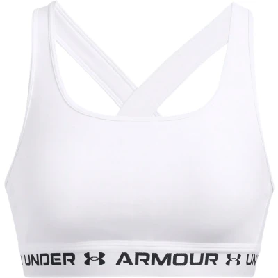 Afbeelding van Under Armour Crossback Sportbh met medium support, Dames, Maat: Medium, White/black