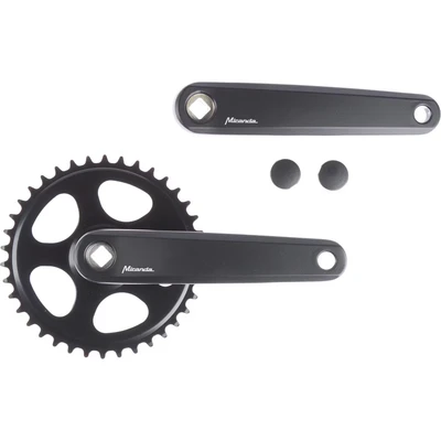 Afbeelding van Miranda Crankstel 38T JIS voor 3/32&quot; ketting zonder disc mat zwart