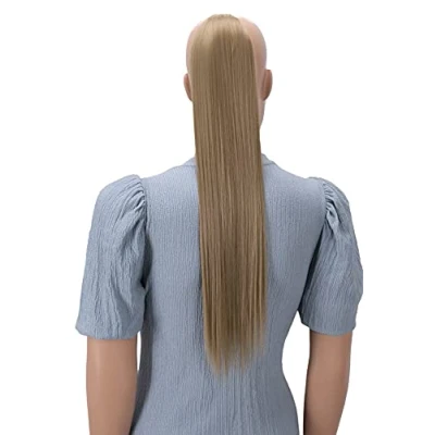 Afbeelding van CAISHA 60cm Haarstukje Vlecht Paardenstaart Haarextensies Glad Blond HC11