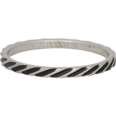 Afbeelding van Slanting stripes iXXXi Vulring 2 mm SALE 18 / Matt silver fill in black