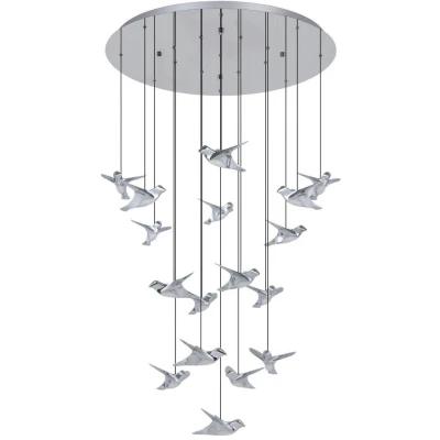 Afbeelding van Stars of Light 17 lichts hanglamp Paratebueno 1 chroom rond 390402