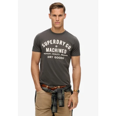 Afbeelding van Superdry Machined Goods Workwear Tshirt print, Heren, Maat: Medium, Vintage black